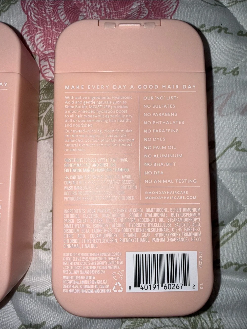 Moisture Shampoo and Conditioner for Dry Hair - 6 oz bottles
